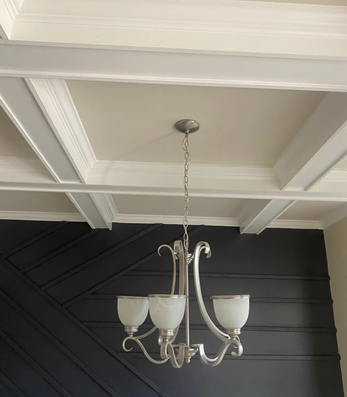 Chandelier Installation: before