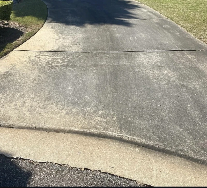 Driveway Pressure Washing: before