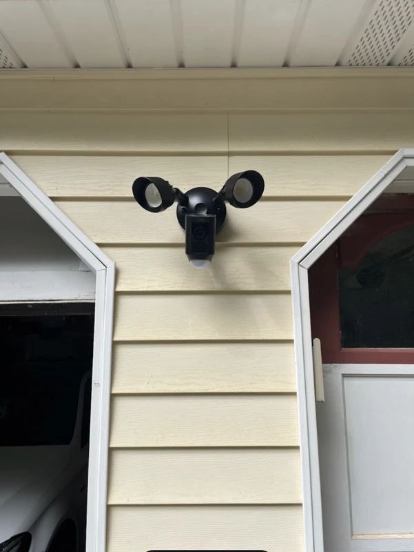 Outdoor security light installation: after
